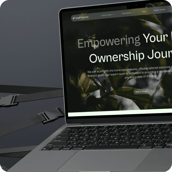 A mockup of a website created by forma.
