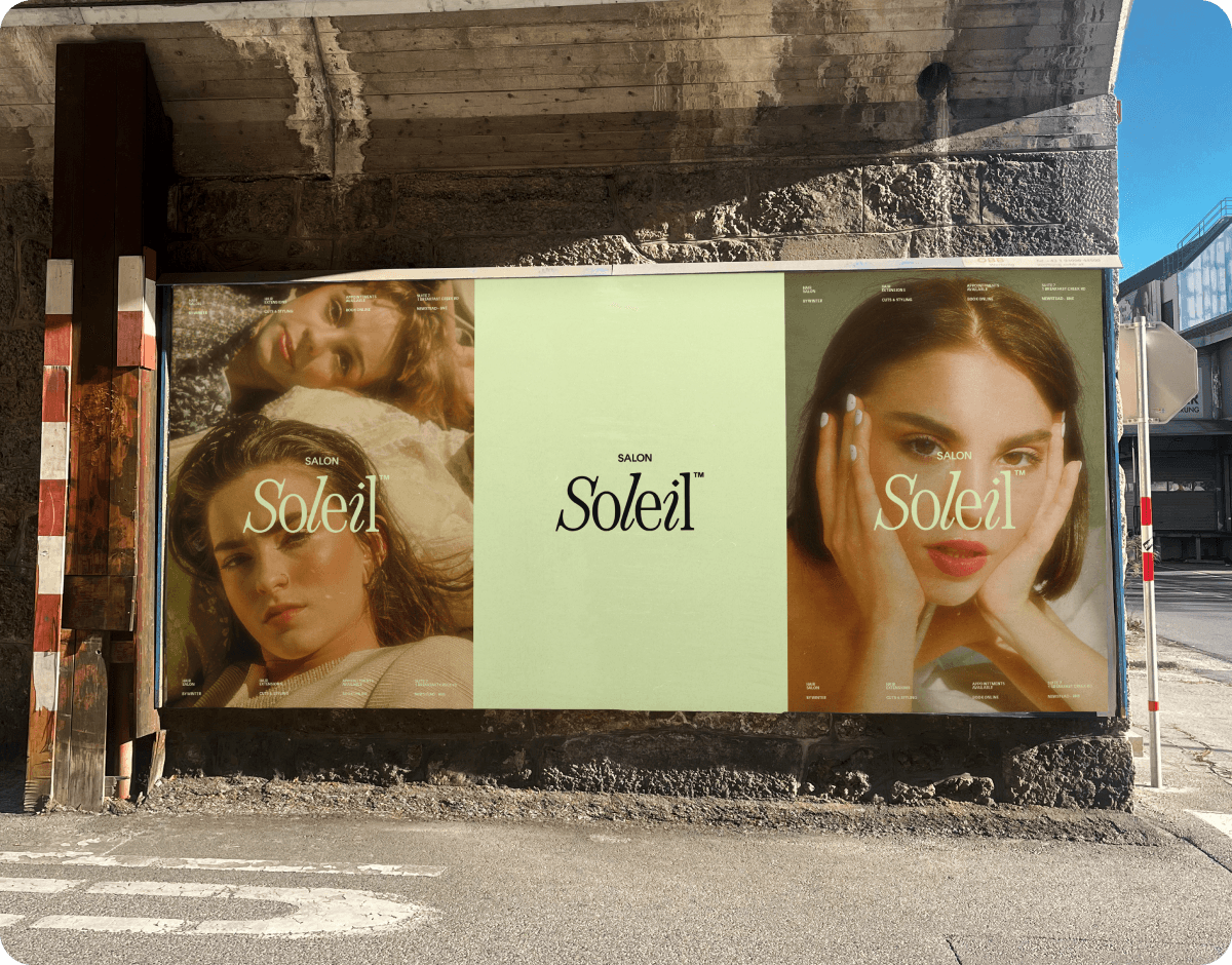 Bill board mockup of the brand Soleil